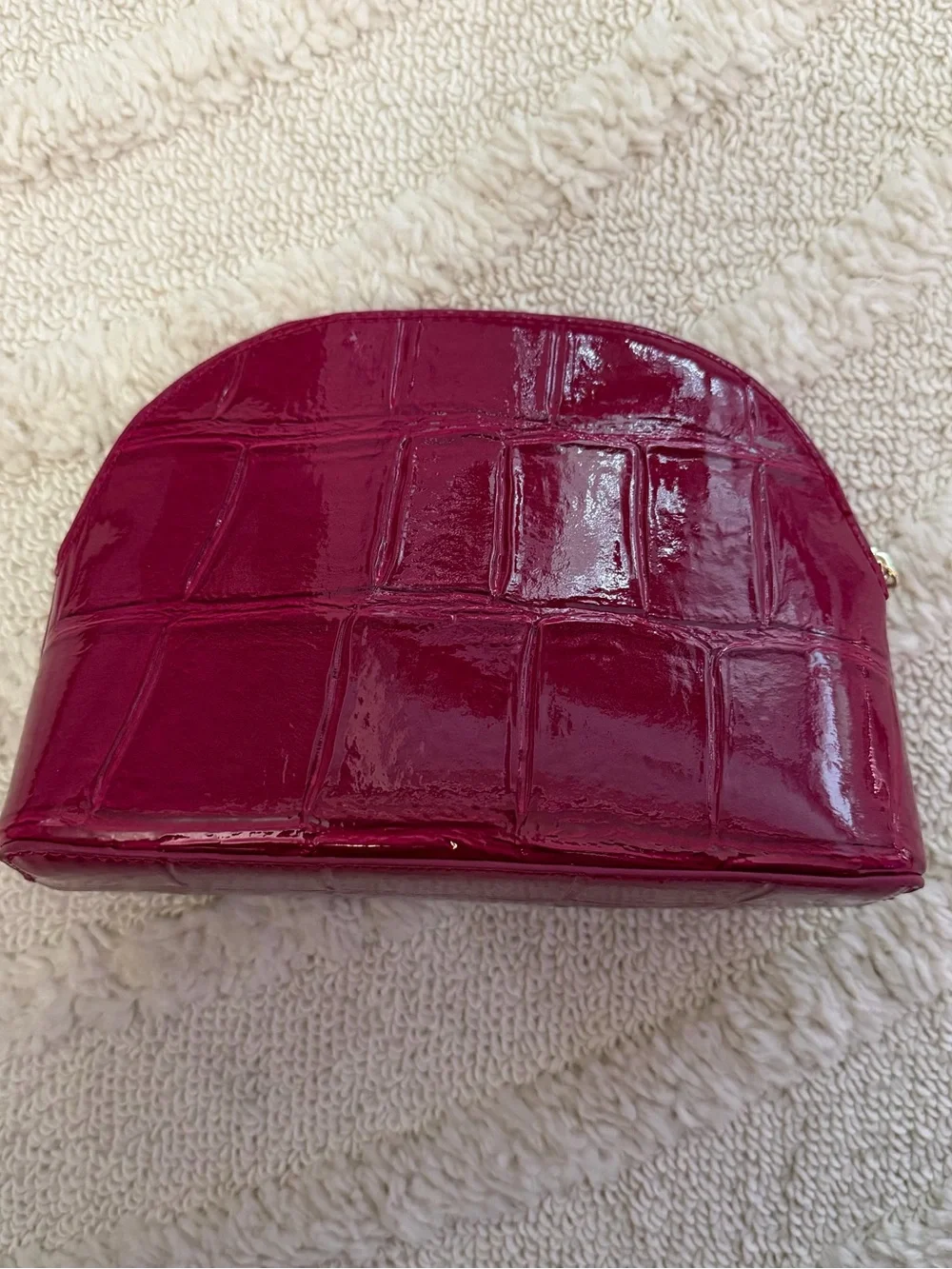 Ted Baker Pink Croc-Embossed Cosmetic Makeup Bag